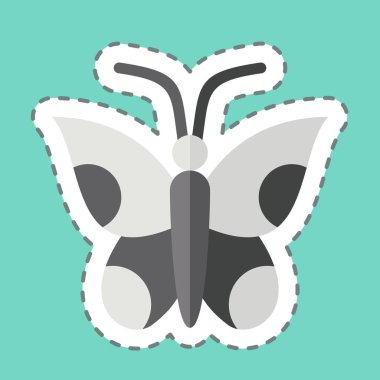 Çıkartma çizgisi doğayı kesti. Amerika sembolüyle ilgili. Basit tasarım çizimi