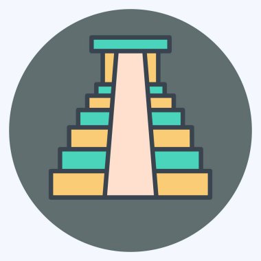 Simge Ormanları. Amerika sembolüyle ilgili. renk arkadaşı stili. Basit tasarım çizimi