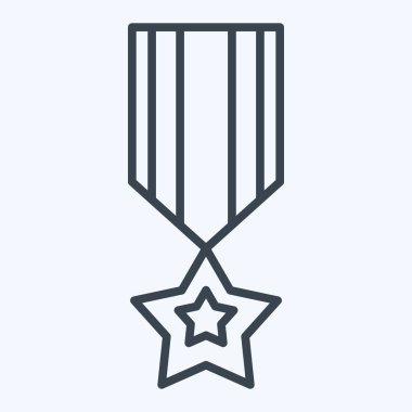 Icon America Millitary Rozeti. Amerika sembolüyle ilgili. Sıra tarzı. Basit tasarım çizimi