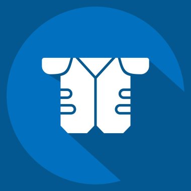 Simge Zırhı. Rugby sembolüyle ilgili. Uzun gölge tarzı. Basit tasarım çizimi