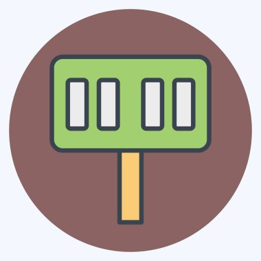 Simge Skor tabelası. Rugby sembolüyle ilgili. renk arkadaşı stili. Basit tasarım çizimi