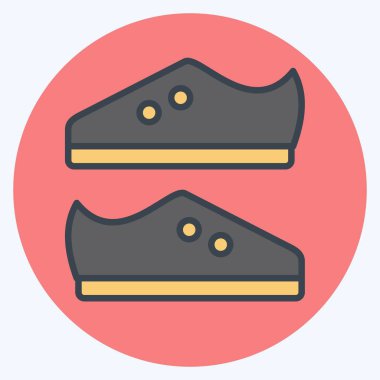 Simge Çizmeleri. Rugby sembolüyle ilgili. renk arkadaşı stili. Basit tasarım çizimi