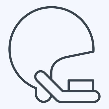 Simge Miğferi. Rugby sembolüyle ilgili. Sıra tarzı. Basit tasarım çizimi