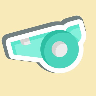 Etiket Düdüğü. Rugby sembolüyle ilgili. Basit tasarım çizimi