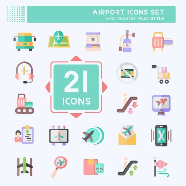 Simge Havalimanı. Havalimanı sembolüyle ilgili. Düz stil. Basit tasarım çizimi