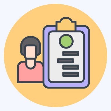 Simge Göçmenlik Kontrolü. Havalimanı sembolüyle ilgili. renk arkadaşı stili. Basit tasarım çizimi