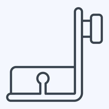 İkon Toplama Ayağı. Dikiş sembolüyle ilgili. Sıra tarzı. Basit tasarım çizimi