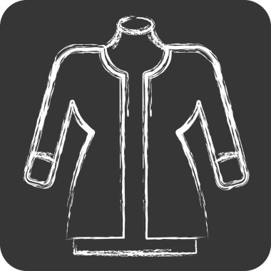 Icon Muslin. Dikiş sembolüyle ilgili. Tebeşir stili. Basit tasarım çizimi