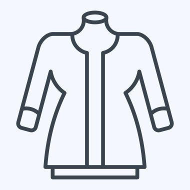 Icon Muslin. Dikiş sembolüyle ilgili. Sıra tarzı. Basit tasarım çizimi