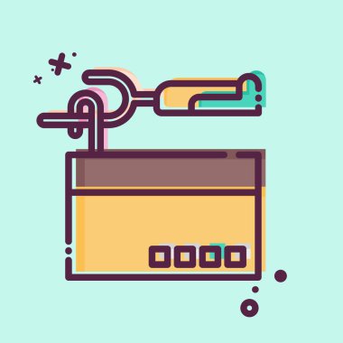 Simge İpliği Seçici. Dikiş sembolüyle ilgili. MBE tarzı. Basit tasarım çizimi