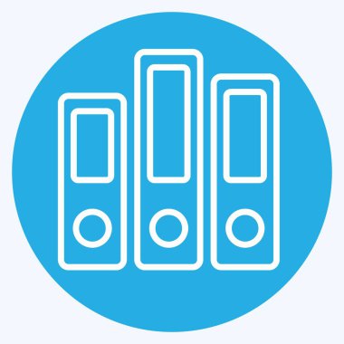 Simge Arşivi. Kitap sembolüyle ilgili. Mavi gözlü. Basit tasarım çizimi