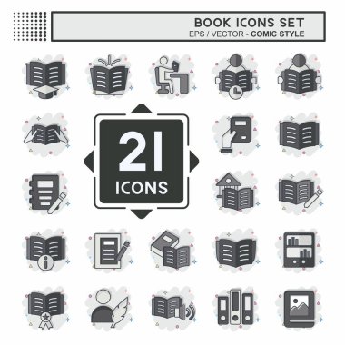 Simge Ayarlama Kitabı. Eğitim sembolüyle ilgili. Çizgi roman. Basit tasarım çizimi