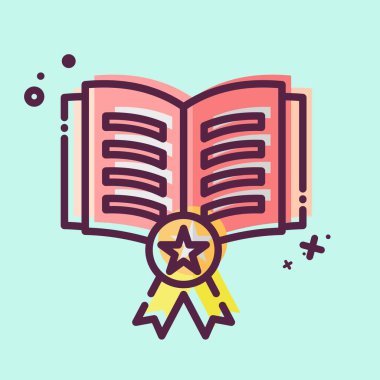 Simge En Çok Satanlar. Kitap sembolüyle ilgili. MBE tarzı. Basit tasarım çizimi