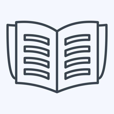 Simge Kitabı. Kitap sembolüyle ilgili. Sıra tarzı. Basit tasarım çizimi