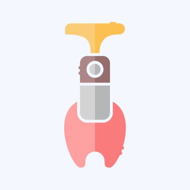 Simge Apple Corer. Mutfak Aletleri Sembolü ile ilgili. Karalama stili. Basit tasarım çizimi