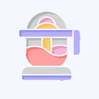 Icon Citrus Reamer. Mutfak Aletleri Sembolü ile ilgili. Karalama stili. Basit tasarım çizimi