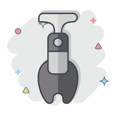 Simge Apple Corer. Mutfak Aletleri Sembolü ile ilgili. Çizgi roman. Basit tasarım çizimi