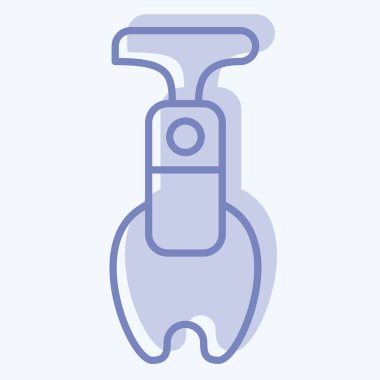 Simge Apple Corer. Mutfak Aletleri Sembolü ile ilgili. İki ton stili. Basit tasarım çizimi