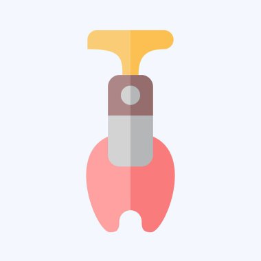 Simge Apple Corer. Mutfak Aletleri Sembolü ile ilgili. Düz stil. Basit tasarım çizimi