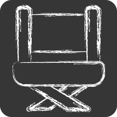 Simge Yöneticisi. Sinema sembolüyle ilgili. Tebeşir stili. Basit tasarım çizimi