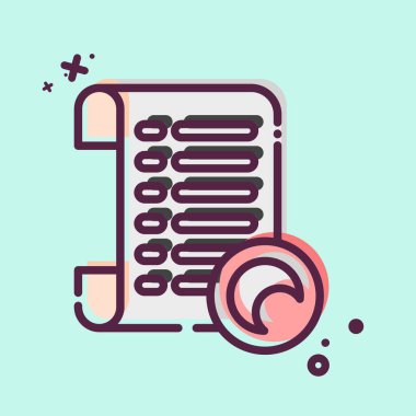 Simge lensleri. Sinema sembolüyle ilgili. MBE tarzı. Basit tasarım çizimi