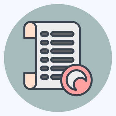 Simge lensleri. Sinema sembolüyle ilgili. renk arkadaşı stili. Basit tasarım çizimi