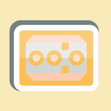 Etiketli ABS Kontrol Mobil. Araba Bakım Sembolü ile ilgili. Basit resimleme