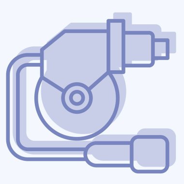 Simge sileceği motoru. Araba Bakım Sembolü ile ilgili. İki ton stili. Basit resimleme