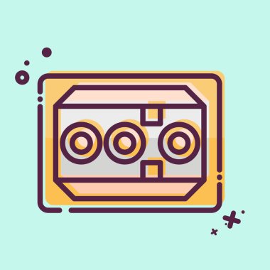 Simge ABS Kontrol Mobil. Araba Bakım Sembolü ile ilgili. MBE tarzı. Basit resimleme