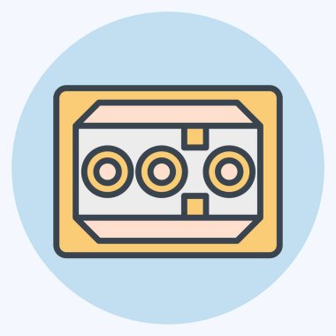 Simge ABS Kontrol Mobil. Araba Bakım Sembolü ile ilgili. renk arkadaşı stili. Basit resimleme