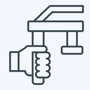 Simge Yakıt Enjektörü. Araba Bakım Sembolü ile ilgili. Sıra tarzı. Basit resimleme