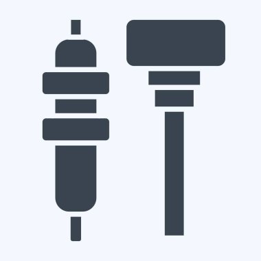 Simge Parıltısı Eklentisi. Araba Bakım Sembolü ile ilgili. Kabartma tarzı. Basit resimleme