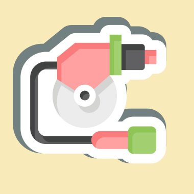 Çıkartma Silecek Motoru. Araba Bakım Sembolü ile ilgili. Basit resimleme