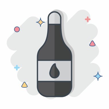 Simge Suyu. Kahvaltı sembolüyle ilgili. Çizgi roman. Basit resimleme