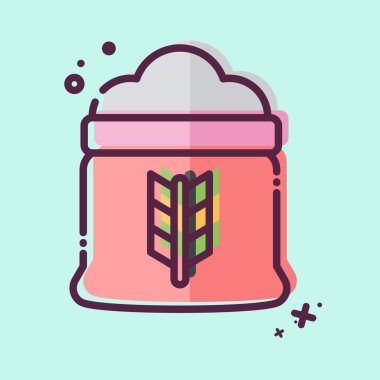 Simge unu. Kahvaltı sembolüyle ilgili. MBE tarzı. Basit resimleme