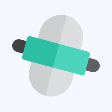 Simge Yapımı. Kahvaltı sembolüyle ilgili. Düz stil. Basit resimleme