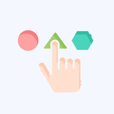 Simge Seçimi. Choice sembolüyle ilgili. Karalama stili. Basit resimleme