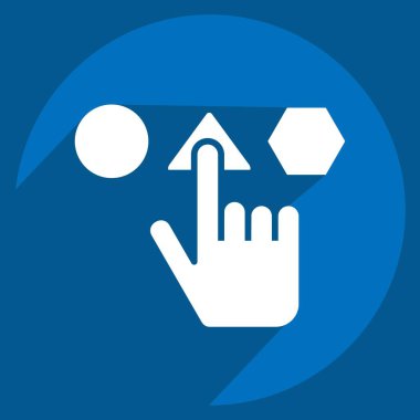 Simge Seçimi. Choice sembolüyle ilgili. Uzun gölge tarzı. Basit resimleme