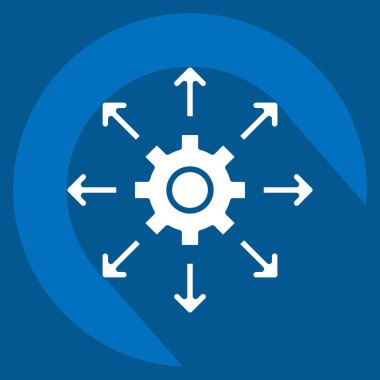 Simge Seçenekleri. Choice sembolüyle ilgili. Uzun gölge tarzı. Basit resimleme