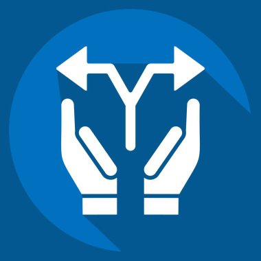 Simge Seçeneği. Choice sembolüyle ilgili. Uzun gölge tarzı. Basit resimleme