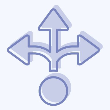 Simge Alternatif. Choice sembolüyle ilgili. İki ton stili. Basit resimleme