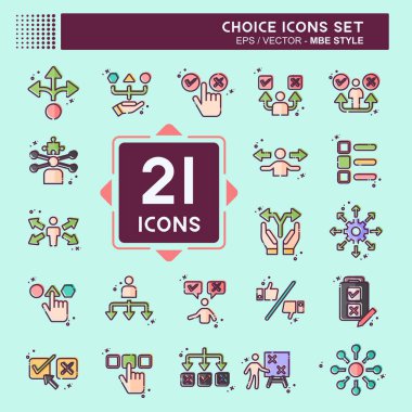 Simge Seçimi. Eğitim sembolüyle ilgili. MBE tarzı. Basit resimleme