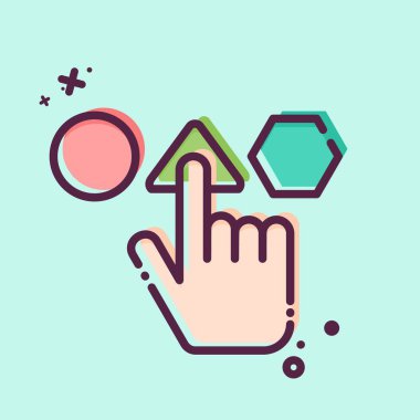 Simge Seçimi. Choice sembolüyle ilgili. MBE tarzı. Basit resimleme