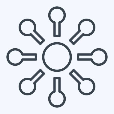 Simge Çeşitliliği. Choice sembolüyle ilgili. Sıra tarzı. Basit resimleme