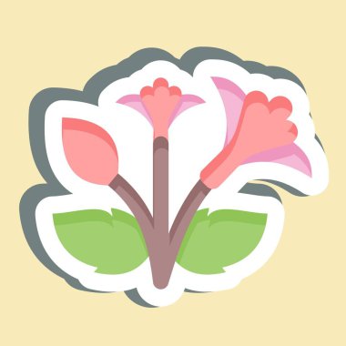 Sharon 'ın çıkartması. Kore sembolüyle ilgili. Basit resimleme