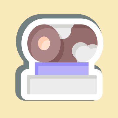 Etiket Davulu. Kore sembolüyle ilgili. Basit resimleme