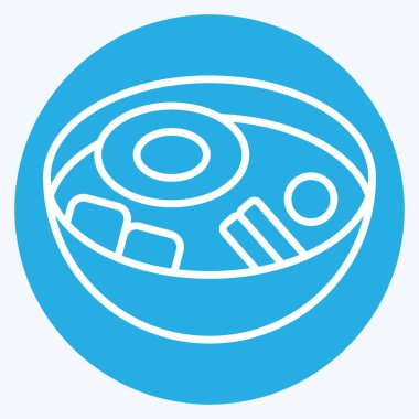 Icon Bibimbap. Kore sembolüyle ilgili. Mavi gözlü. Basit resimleme