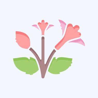 Sharon 'ın ikonu. Kore sembolüyle ilgili. Karalama stili. Basit resimleme