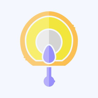 Simge hayranı. Kore sembolüyle ilgili. Karalama stili. Basit resimleme