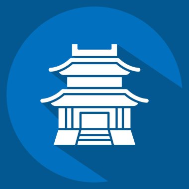 Icon Gyeongbong. Kore sembolüyle ilgili. Uzun gölge tarzı. Basit resimleme